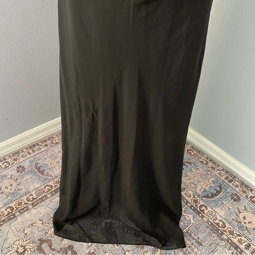 Victorias Secret Black Maxi Gown Tassel Rope Pace zip Back 4 - Picture 9 of 15